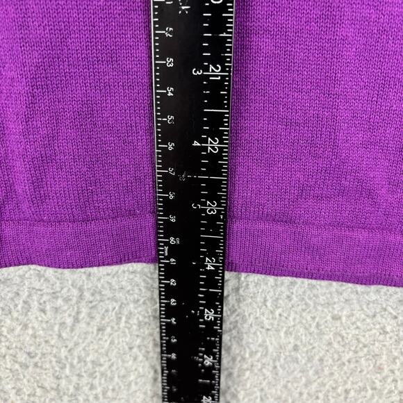 Vtg Bob Mackie Cardigan Medium Purple Artsy Bold Embroidery Embellished Sweater - Picture 6 of 9